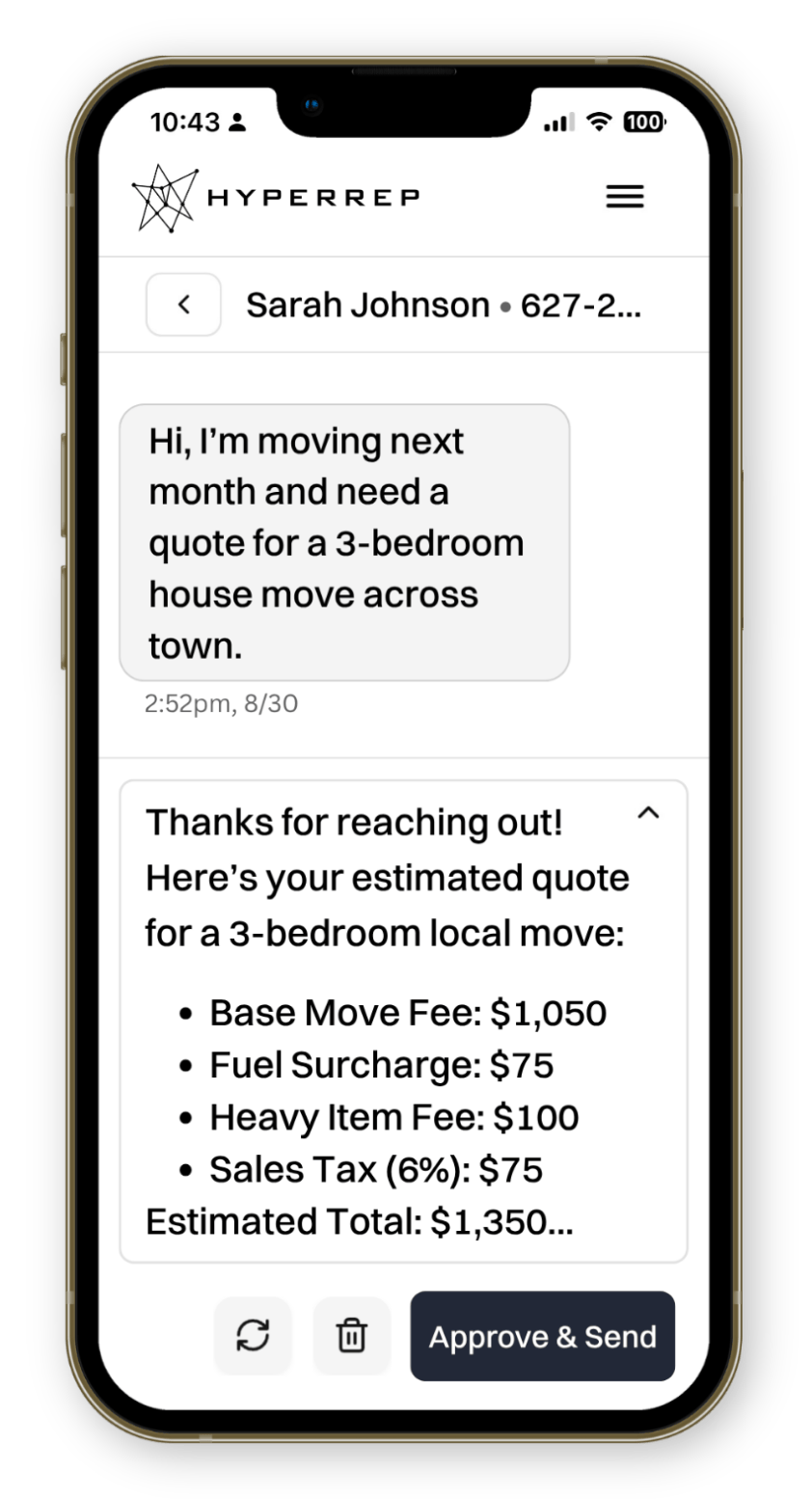 Mobile app screenshot